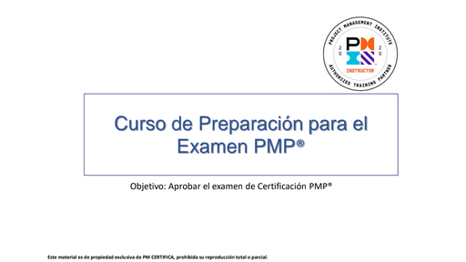 Curso de Preparación de Examen (PMCertifica)